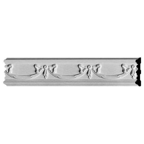 Ekena Millwork 4 3/8"H x 3/4"P x 94 1/2"L (6 3/8" Repeat) Federal Chair Rail CHA04X01FE - main